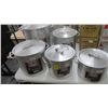 Image 1 : 5 New Winware Lidded Aluminum Stock Pot 5 X $