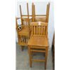 Image 1 : 15-Natural Wood Slatback Stools - 15 X $