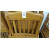 Image 2 : 15-Natural Wood Slatback Stools - 15 X $