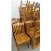 Image 1 : 15-Natural Wood Slatback Chairs - 15 X $