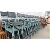 Image 1 : 55-Blue Metal Black Padded '63 Military Chairs - 55 X $