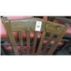 Image 2 : 19-Wood Red Padded Slatback Chairs - 19 X $