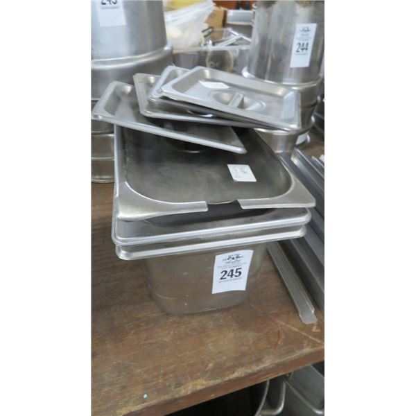 2-1/3 Size 6" Insert Pan w/Lids - 2 X $