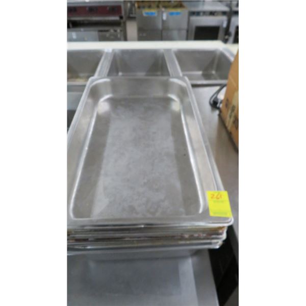 9-Full Size 2" Insert Pans - 9 X $