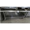 Image 1 : S/S 4' Rolling w/Backsplash & Undershelf