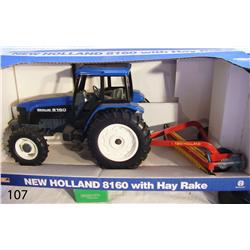 Ertl   - New Holland 8160 w/hay rake        #3320