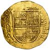 Image 1 : Seville, Spain, gold cob 4 escudos, Philip II, assayer Gothic D below mintmark S to left, NGC AU 55.