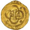 Image 2 : Seville, Spain, gold cob 4 escudos, Philip II, assayer Gothic D below mintmark S to left, NGC AU 55.
