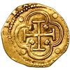 Image 2 : Toledo, Spain, cob 2 escudos, Philip II, assayer M below mintmark T [sic] to left.