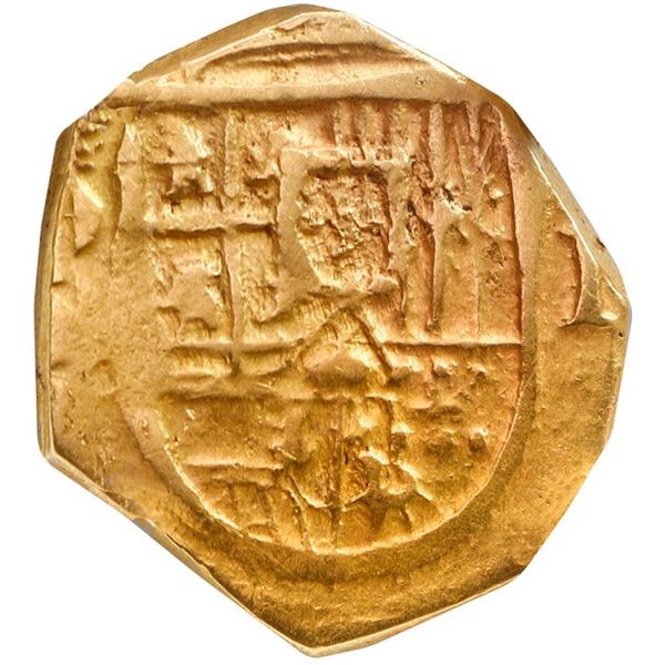 Seville, Spain, gold cob 1 escudo, Philip III, assayer V, NGC XF 40.