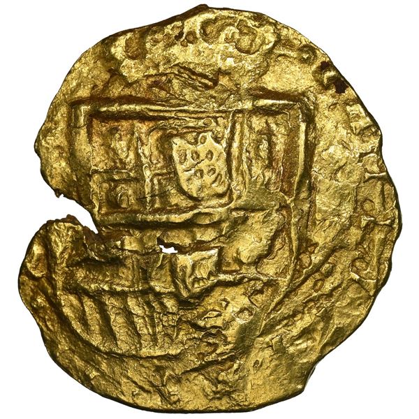 Seville, Spain, gold cob 4 escudos, 1634/3 R, very rare, NGC MS 61, finest and only example in NGC c
