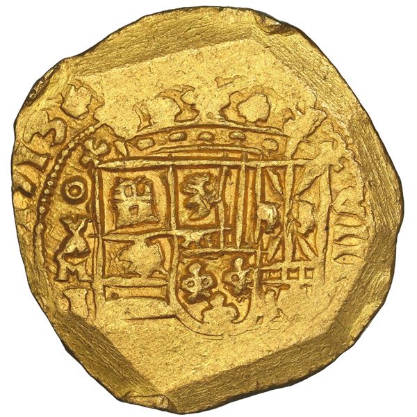 Mexico City, Mexico, gold cob 8 escudos, 1713 J, NGC MS 64 (1715 Fleet Label).