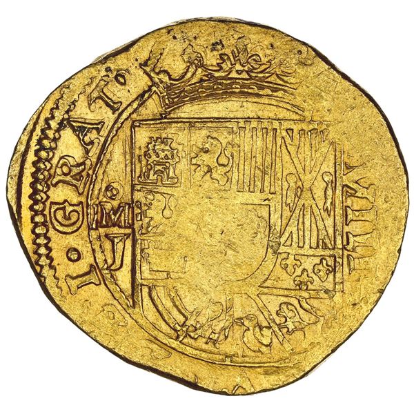 Mexico City, Mexico, gold cob 8 escudos, (1714) J, "GRAT" variety (date on reverse not visible), NGC