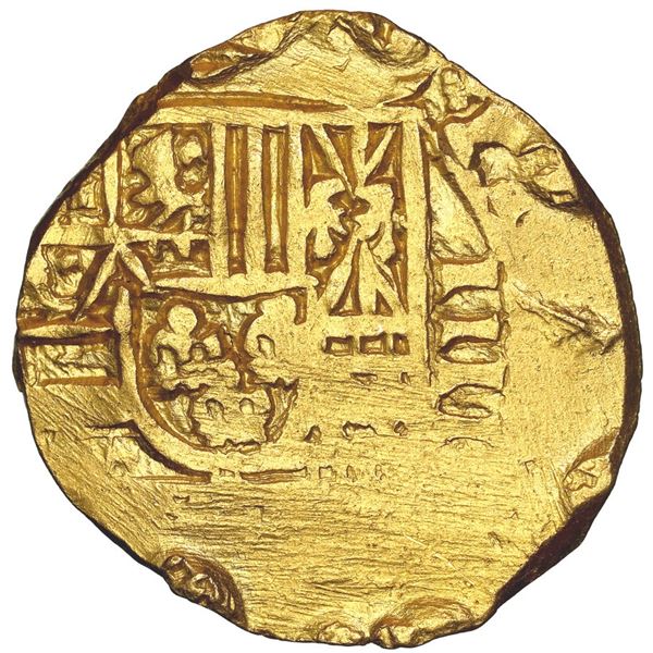 Mexico City, Mexico, gold cob 4 escudos, Philip V, assayer not visible (style of 1702-10), very rare