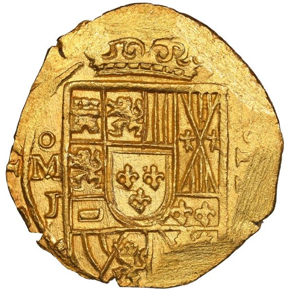 Mexico City, Mexico, gold cob 2 escudos, (1714) J, NGC MS 66 (1715 Fleet label), finest known in NGC