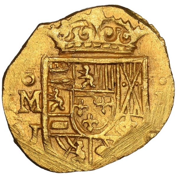 Mexico City, Mexico, gold cob 1 escudo, (1714) J, NGC MS 65 (1715 Fleet Label, "top pop").