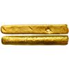 Image 1 : Gold "finger" bar from the Atocha, ingot #3126, 463 grams, marked with three partial tax stamps