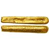 Image 1 : Gold "finger" bar from the Atocha, ingot #548, 455 grams, marked with three partial tax stamps