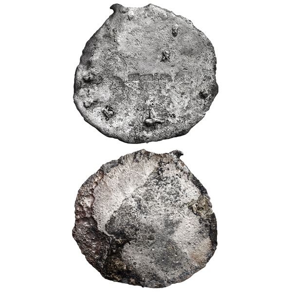 Silver "splash" ingot, ex-"Golden Fleece", 528 grams, fineness IIU CCC L X (2360/2400, 98.3% fine)