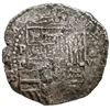 Image 1 : Potosi, Bolivia, cob 8 reales, Philip II, assayer B (4th period), Grade 3 (13 points), with hand-sig