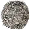 Image 2 : Potosi, Bolivia, cob 8 reales, Philip II, assayer B (4th period), Grade 3 (13 points), with hand-sig
