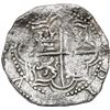 Image 2 : Potosi, Bolivia, cob 8 reales, Philip III, assayer R (curved leg), Grade 2.