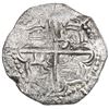 Image 2 : Potosi, Bolivia, cob 8 reales, Philip III, assayer Q, Grade 1.
