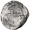 Image 2 : Potosi, Bolivia, cob 8 reales, Philip III, assayer Q, Grade 2.