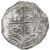 Image 2 : Potosi, Bolivia, cob 8 reales, Philip III, assayer Q, Grade 2.
