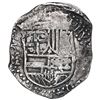 Image 1 : Potosi, Bolivia, cob 8 reales, Philip III, assayer T, quadrants of cross transposed, Grade 1, ex-Heb