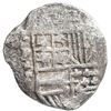 Image 1 : Potosi, Bolivia, cob 8 reales, Philip III, assayer T, Grade 3.