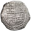 Image 1 : Potosi, Bolivia, cob 8 reales, Philip III, assayer not visible, quadrants of cross transposed, Grade