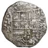 Image 1 : Potosi, Bolivia, cob 4 reales, Philip III, assayer RL (curved leg), Grade 2 (20 points), with hand-s