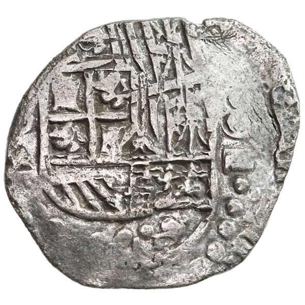 Potosi, Bolivia, cob 4 reales, 1619 T, Grade 1.