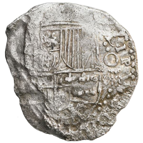 Potosi, Bolivia, cob 8 reales, Philip III, assayer not visible, Grade 2.