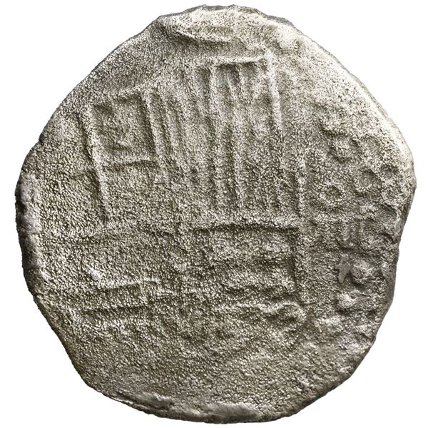 Potosi, Bolivia, cob 8 reales, Philip III, assayer not visible, Grade 3.
