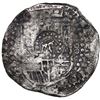Image 1 : Potosi, Bolivia, cob 8 reales, 1649 (O/Z), king's name as PHELIPVS, with crown-alone countermark on 