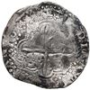 Image 2 : Potosi, Bolivia, cob 8 reales, 1649 (O/Z), king's name as PHELIPVS, with crown-alone countermark on 