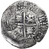 Image 2 : Potosi, Bolivia, cob 8 reales, 1649 O, early lions, with crown-alone (rare variety) countermark on c