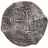 Image 1 : Potosi, Bolivia, cob 8 reales, 1652 E post-transitional (Type VIII/B), 1-PH-6 at top.