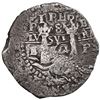 Image 2 : Potosi, Bolivia, cob 8 reales, 1652 E post-transitional (Type VIII/B), 1-PH-6 at top.