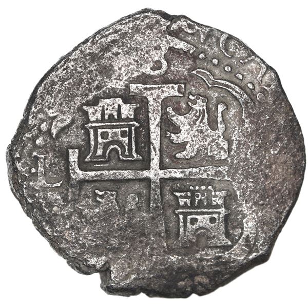 Lima, Peru, cob 8 reales, 1699 R, with hand-signed Fisher certificate.