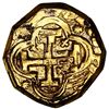 Image 2 : Madrid, Spain, gold cob 2 escudos, 1707/6 Y/F, unique and unlisted.