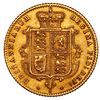 Image 2 : Sydney, Australia (under Great Britain), gold 1/2 sovereign, Victoria (young head), 1872-S.