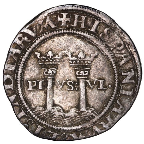 Mexico City, Mexico, 1 real, Charles-Joanna, "Late Series," assayer G to right, mintmark oM to left