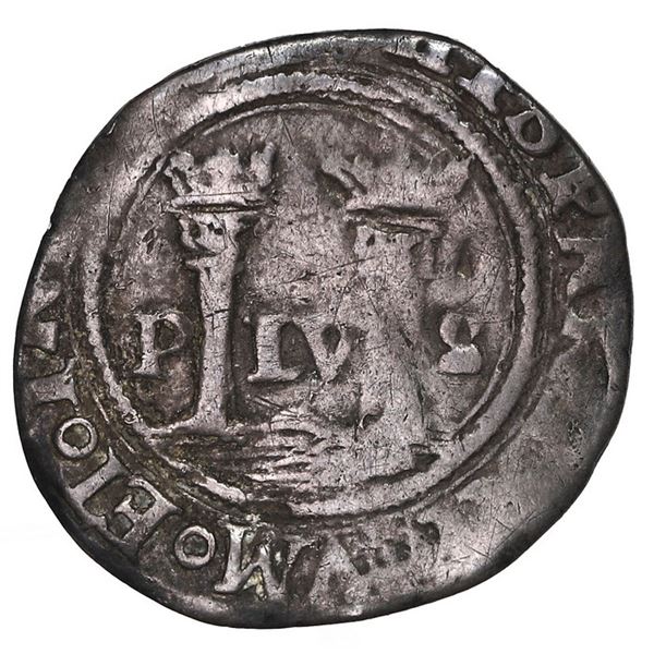 Mexico City, Mexico, 1/2 real, Charles-Joanna, "Late Series," assayer L to left, mintmark M between