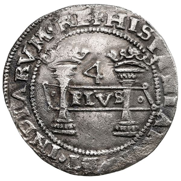 Mexico City, Mexico, 4 reales, Charles-Joanna, "Early Series," assayer F to right, mintmark M to lef