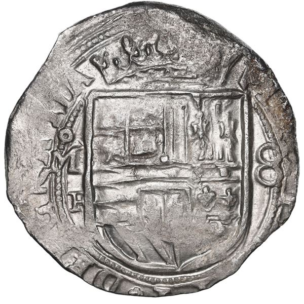 Mexico City, Mexico, cob 8 reales, Philip II, assayer F.