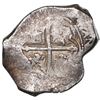 Image 2 : Mexico City, Mexico, cob 8 reales, 1653 P, with chopmark as from circulation in Asia.
