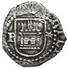 Image 1 : Lima, Peru, cob 1/4 real, Philip II, assayer Diego de la Torre, P-* flanking castle.